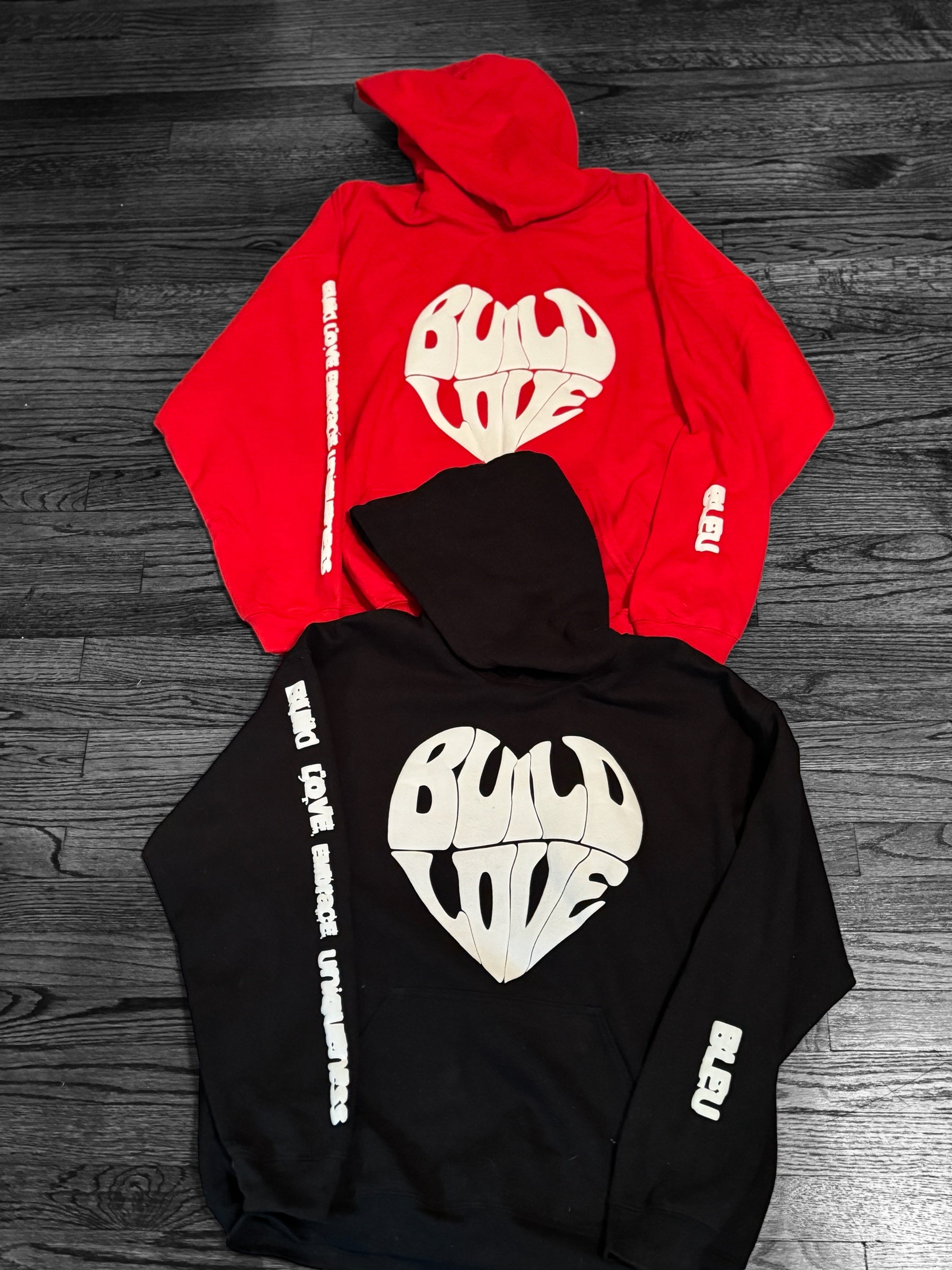 2 for $45 Kids Bundle Red and Black Build Love Hoodie