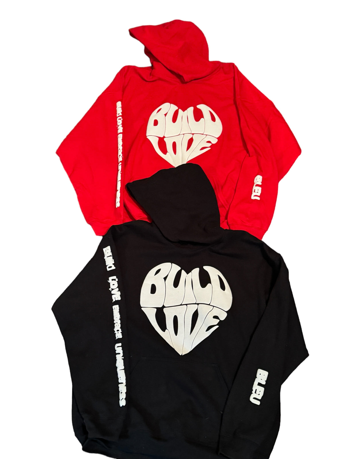 2 for $50 Bundle Red and Black Build Love Hoodie