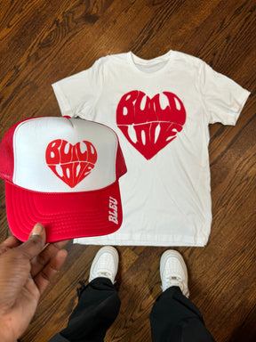 Kids Red Heart Build Love Tee