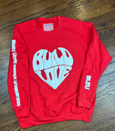 Red Build Love Crew Neck