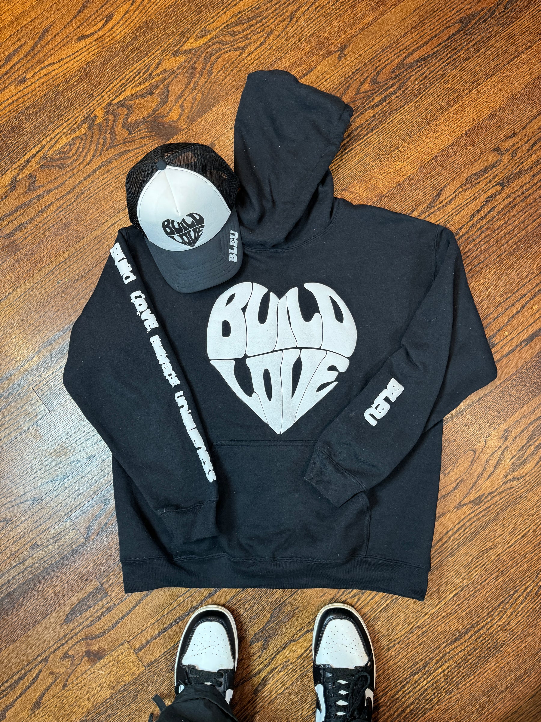 Black Build Love Hoodie