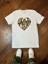 Kids Army Fatigue Build Love Heart Tee