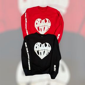 2 for $40 Bundle Red and Black Build Love Crew Neck