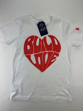 Kids Red Heart Build Love Tee