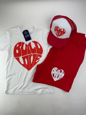 Kids Red Heart Build Love Tee